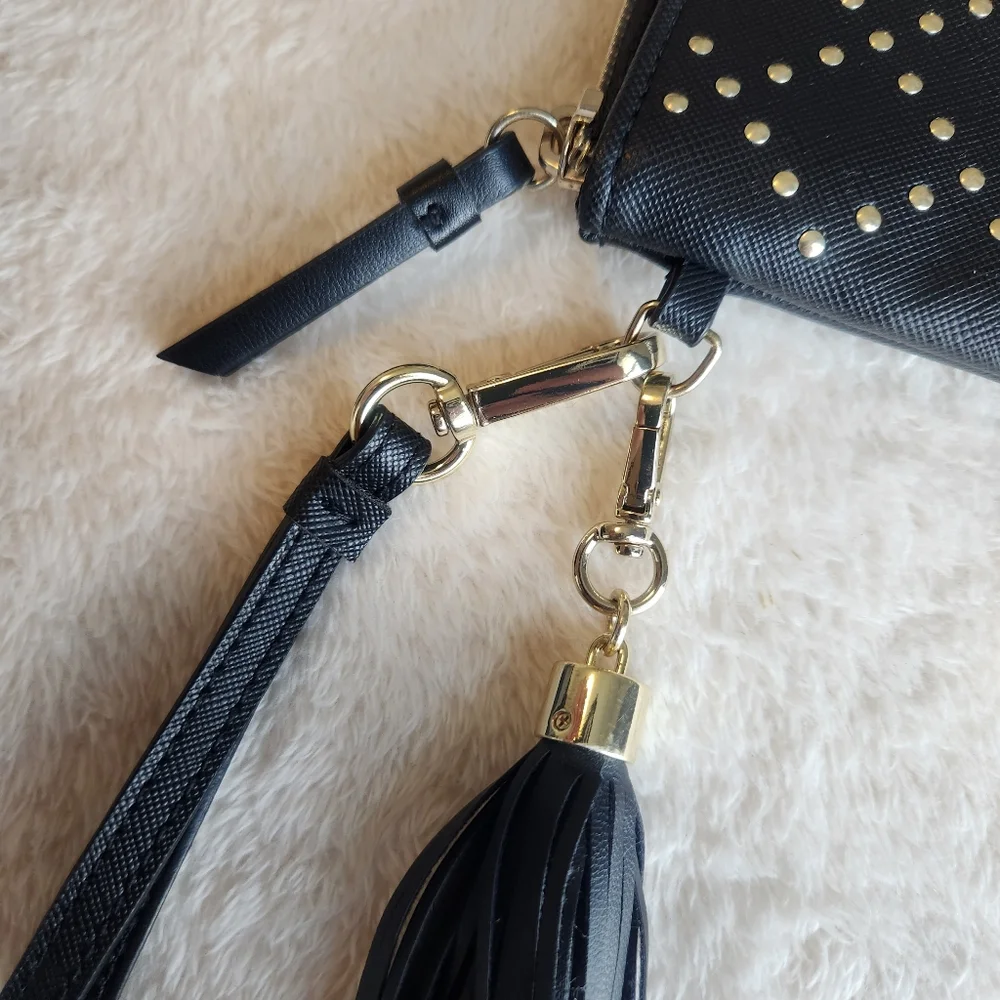 2 Pack! Victoria's Secret Studded Cosmetic Bag with matching Clutch Wristlet - Picture 5 of 8